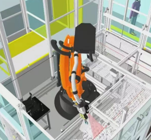 3DVision Guiding Automated Carga de piezas de trabajo del cigüeñal